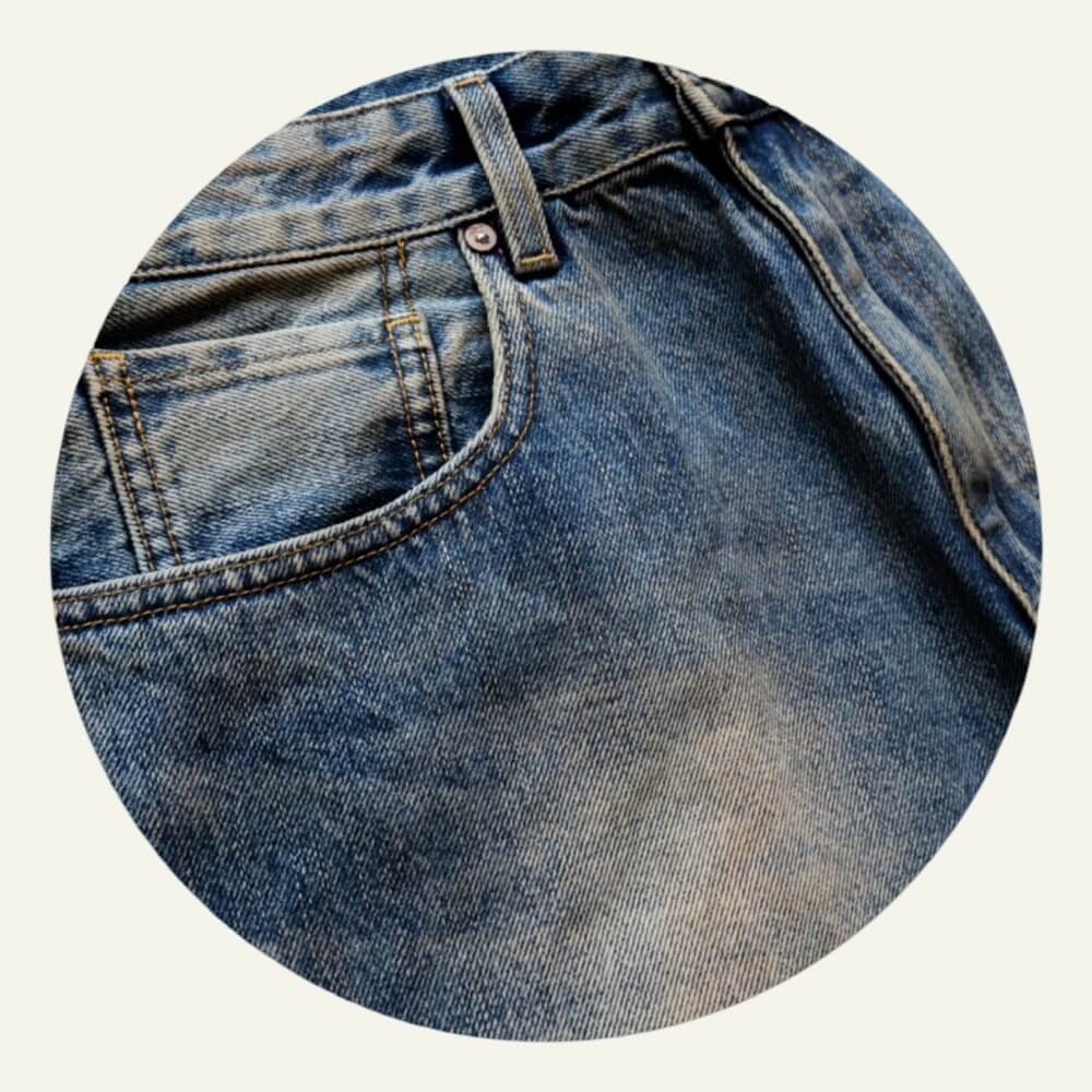 32006 Jeans Recto Mid-Wash Reondeu - 이미지 3