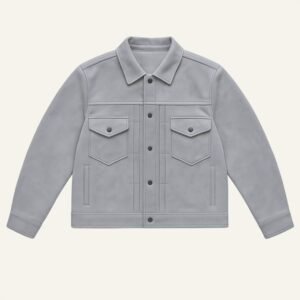 Chaqueta de Terciopelo Efecto Ante – Gris o Marrón