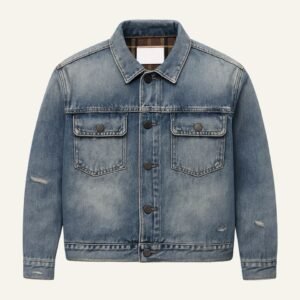 Chaqueta Vaquera Azul Clásica Desgastada