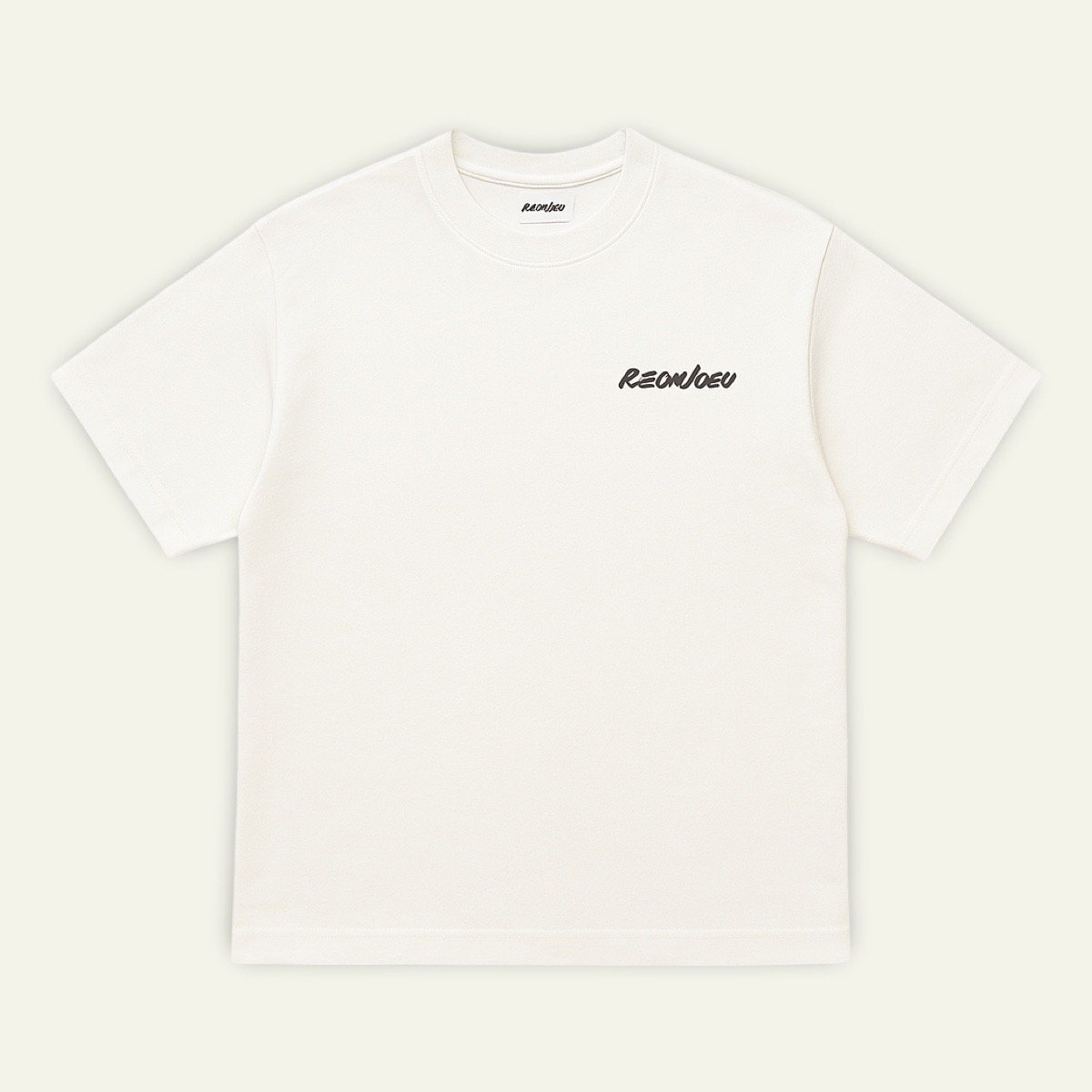 Camiseta Oversize Blanca con Logo Bordado Camiseta Oversize con Logo Bordado - 이미지 4