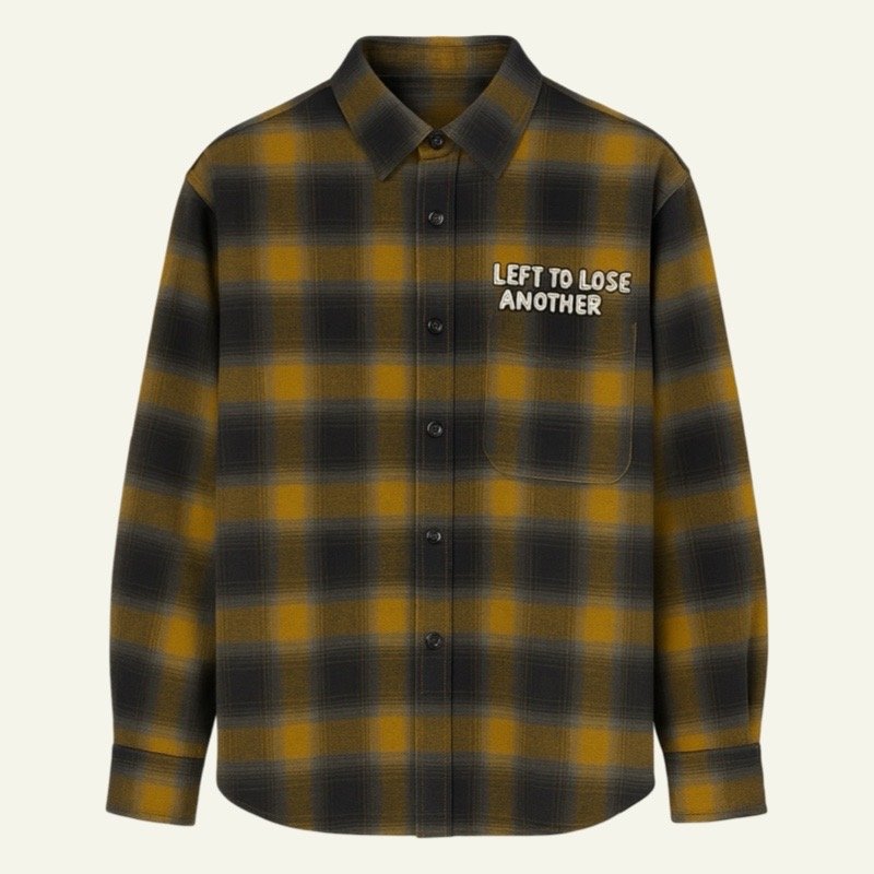 Camisa de Franela Oversize con Bordados