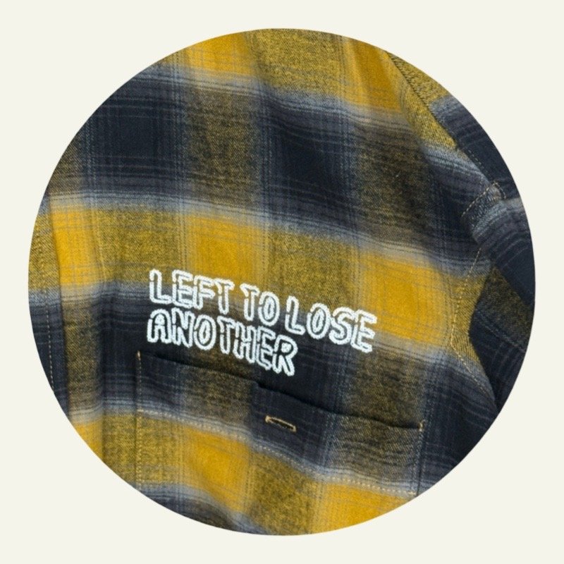 5690 mostaza(1) Camisa de Franela Oversize con Bordados - Imagen 3