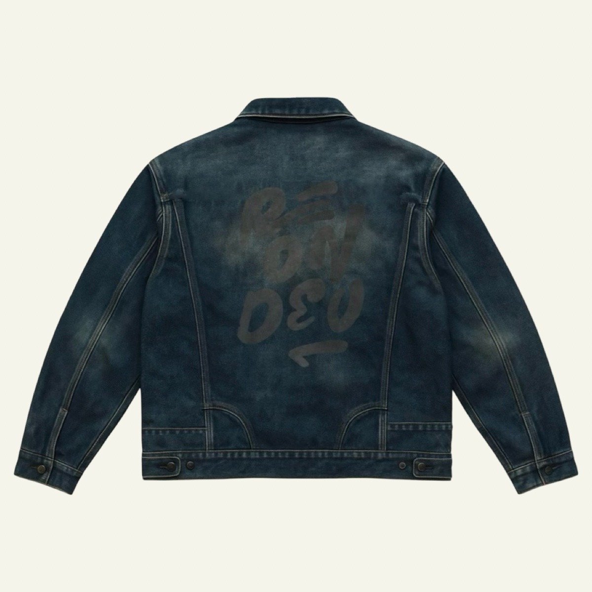 68-30(1) Chaqueta vaquera oversize Reondeu con logo trasero - Imagen 2