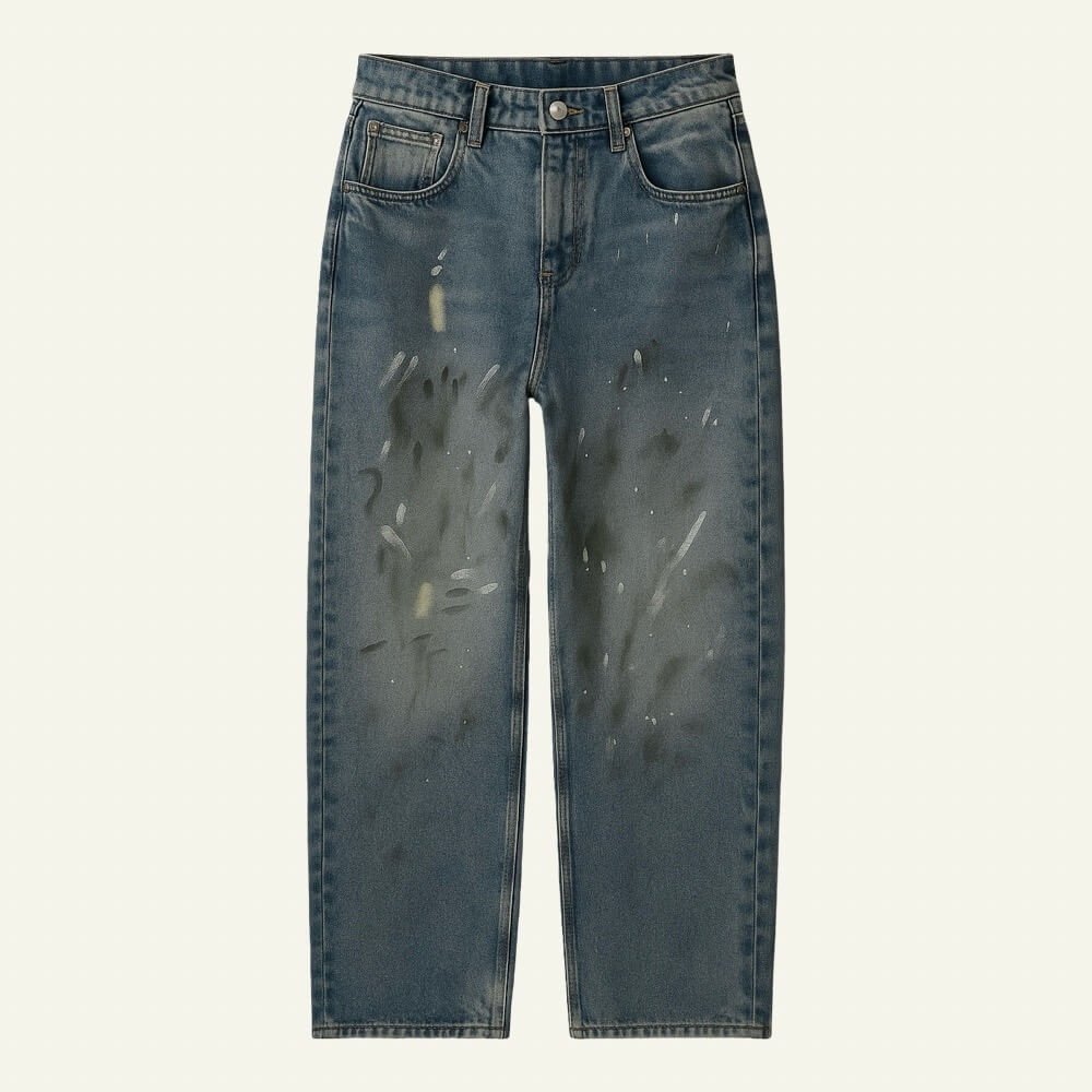 Jean Recto Pintura Vintage