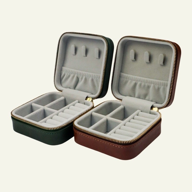 z6563(2) Caja de Joyería de Viaje en Cuero - Imagen 3