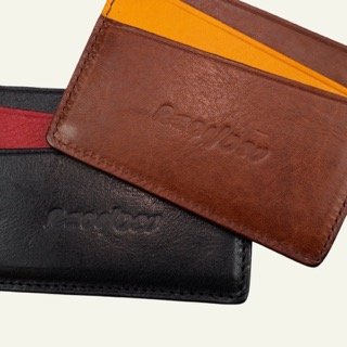 Tarjetero Bicolor de Cuero Reondeu